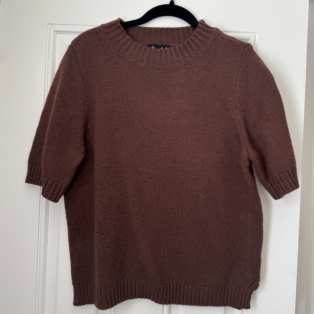 Sweater Knit Top - Chestnut Brown
